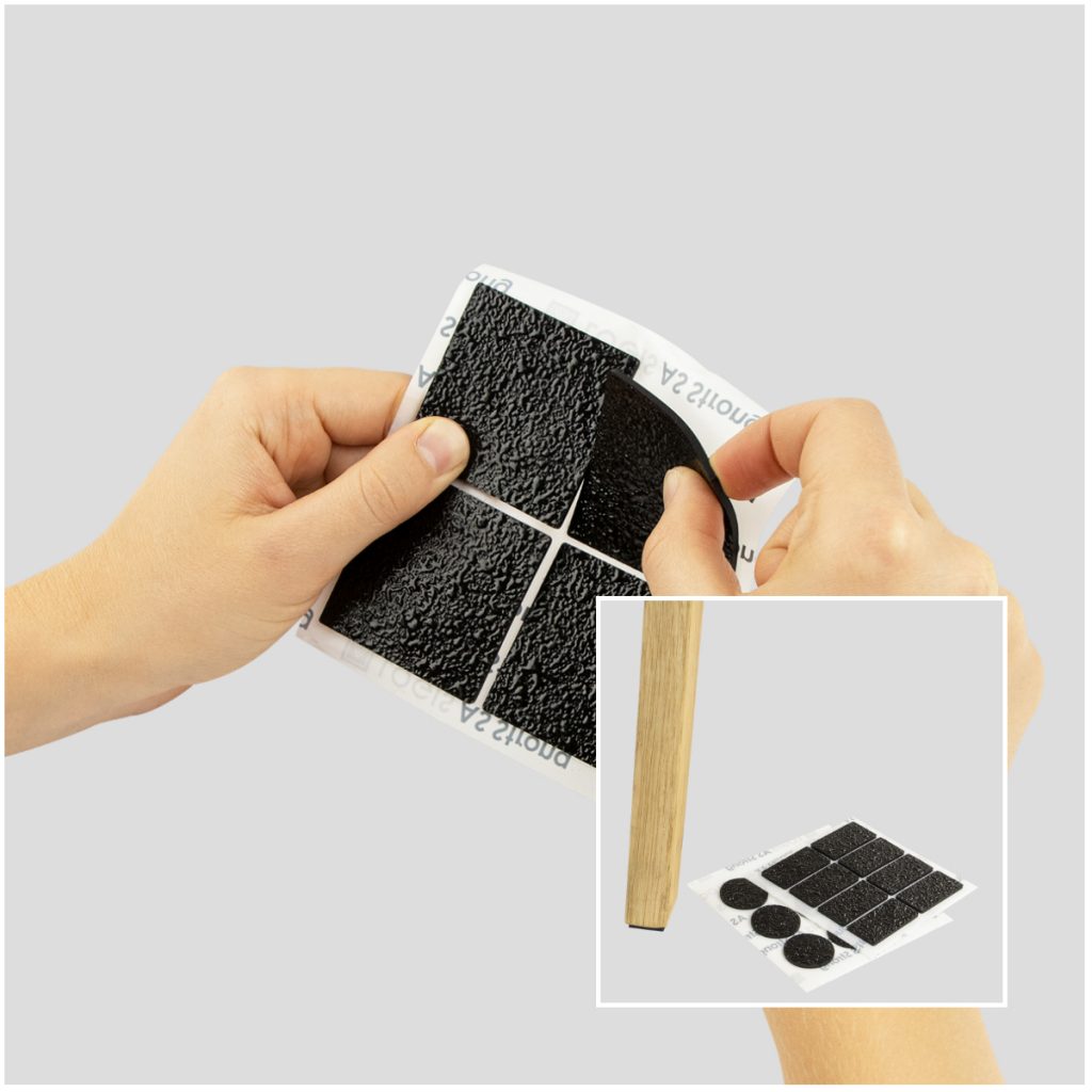 Grips® Pads Self Adhesive pads protect surfaces without Plasticizers